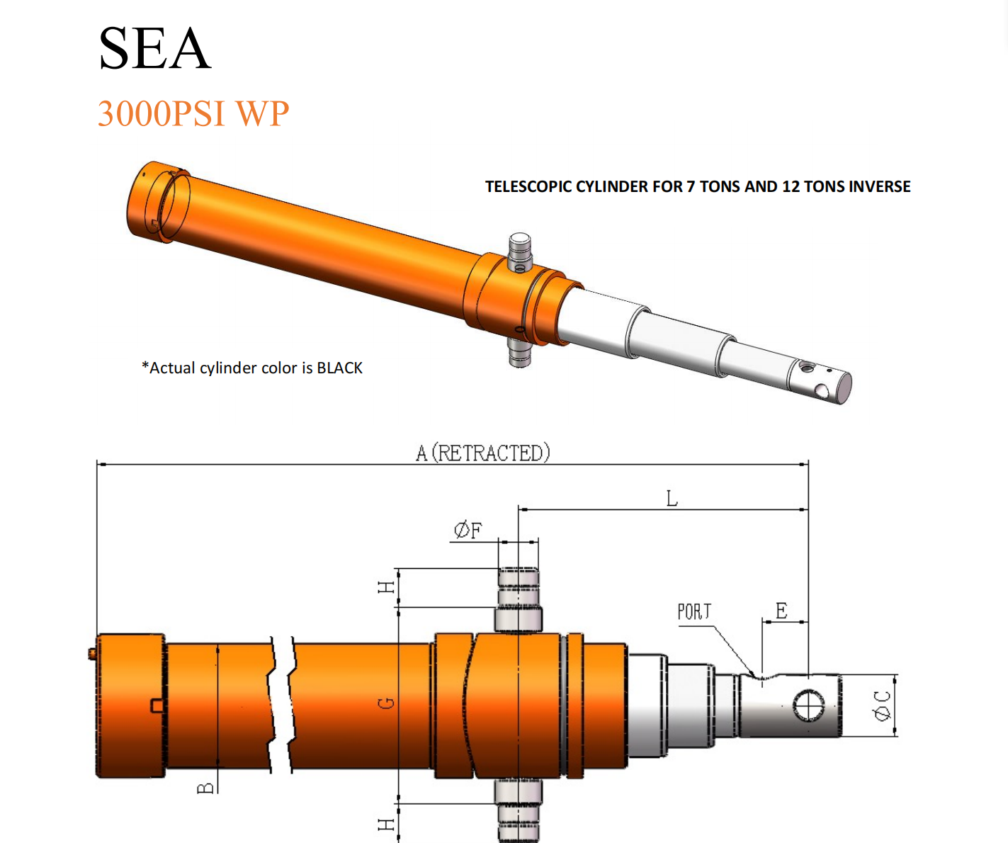 HCIC élève la barre avec un vérin hydraulique à plusieurs étages pour une efficacité améliorée de la remorque