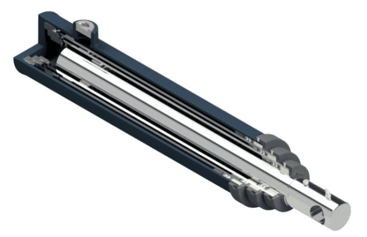 Mécanisme de travail des cylindres hydrauliques télescopiques