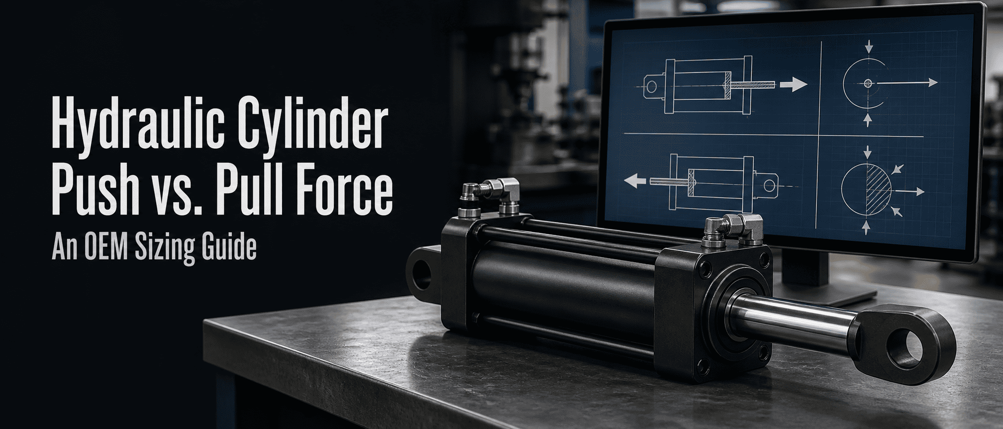 Calcul de la force de poussée et de traction du vérin hydraulique : un guide de dimensionnement OEM