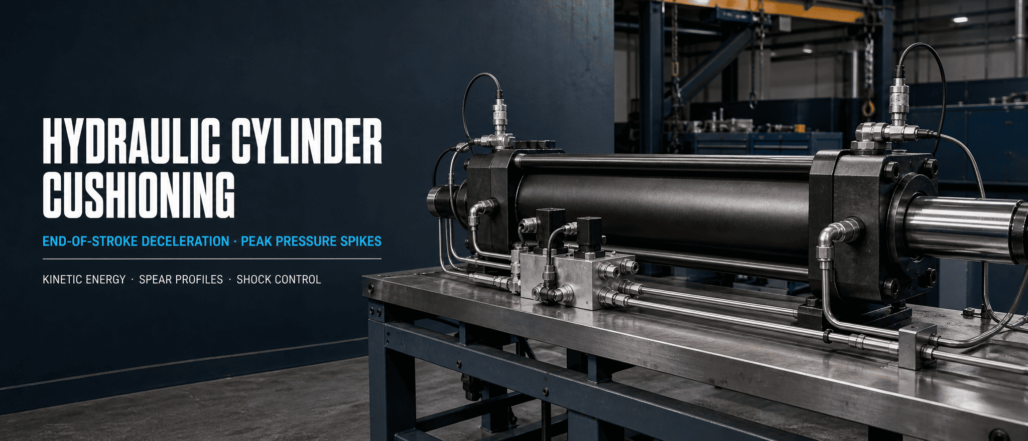 Dimensionnement de l'amortissement des vérins hydrauliques : comment contrôler la décélération de fin de course et les pics de pression