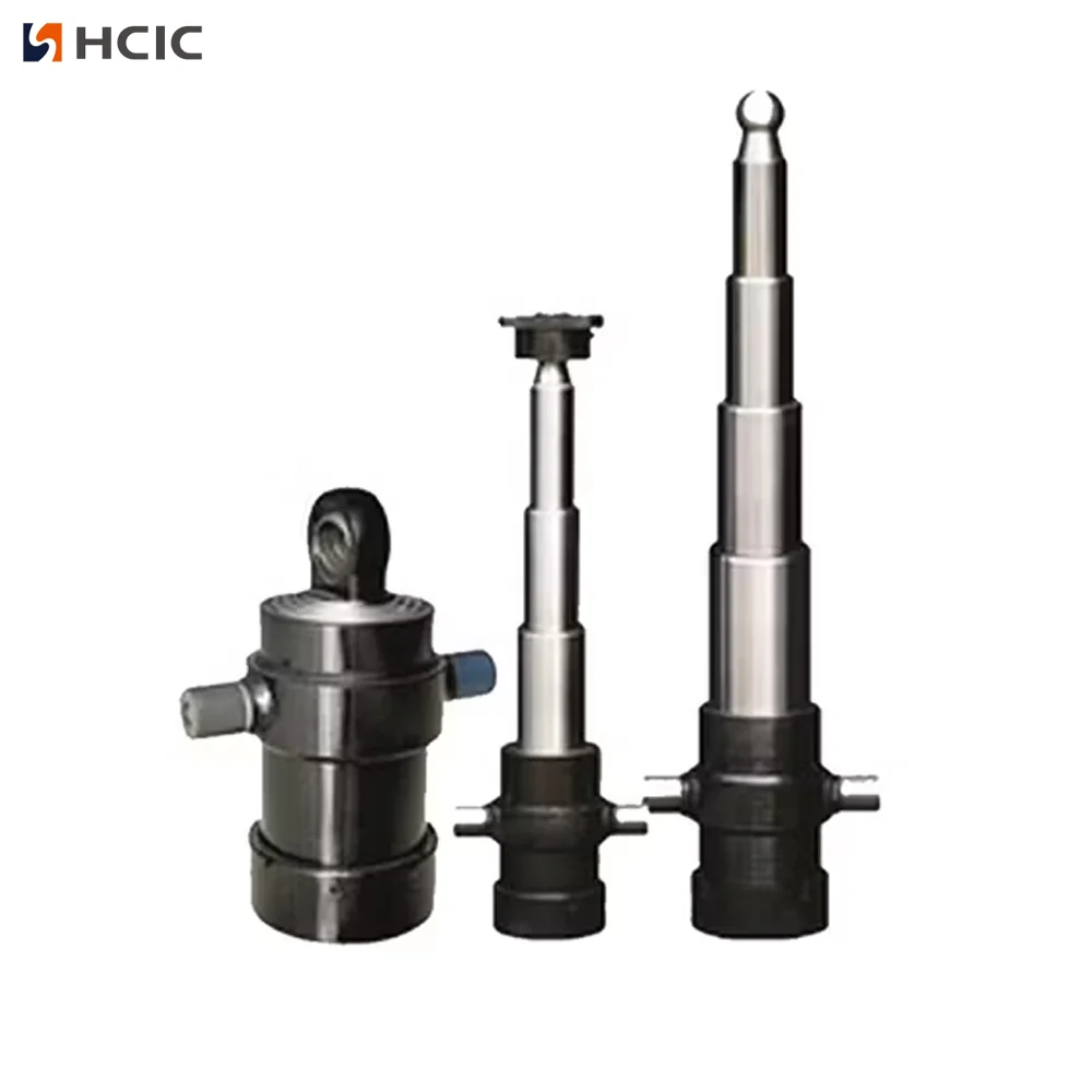 Vérin hydraulique télescopique à 5 étages pour soubassement