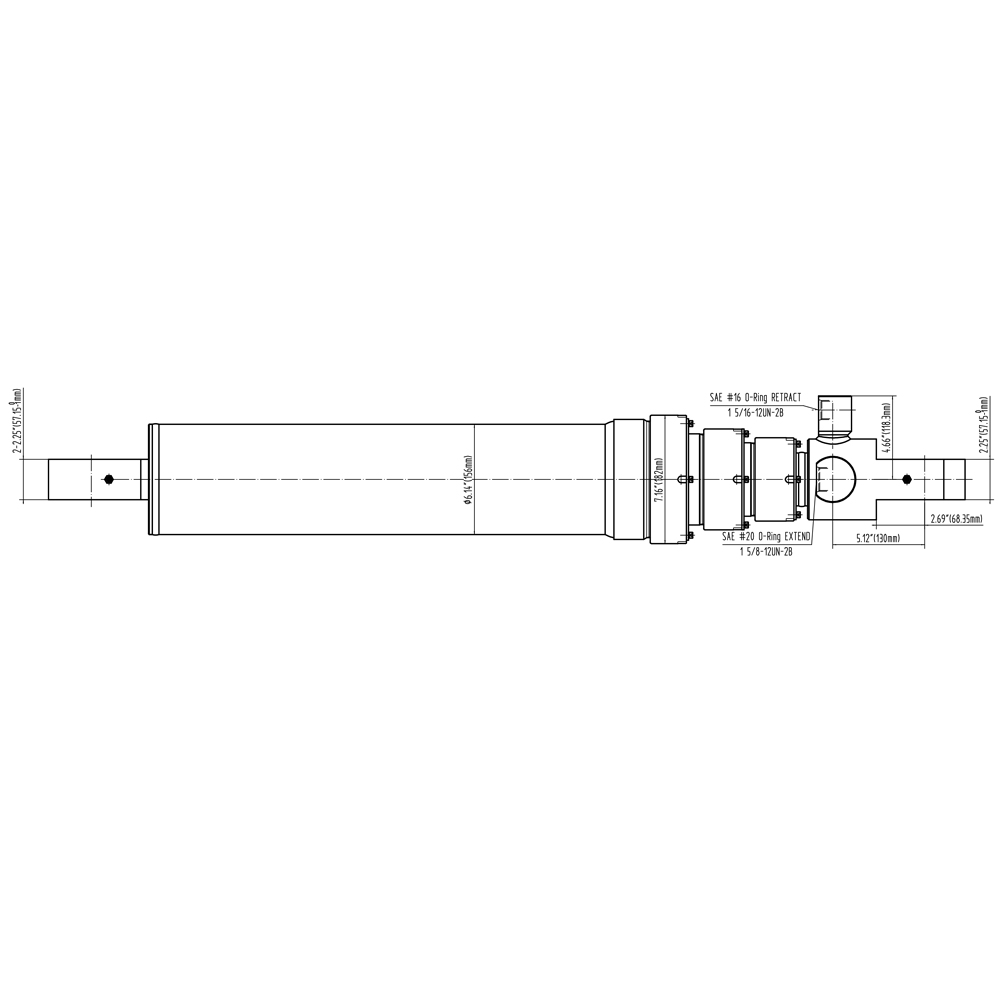 Vérin hydraulique à double effet pour compacteur à ordures