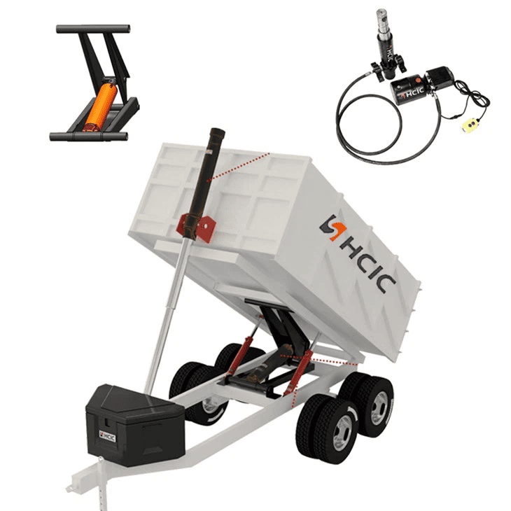 Cylindre à haute pression d'huile hydraulique de grandes tonnes HSG pour la remorque de décharge