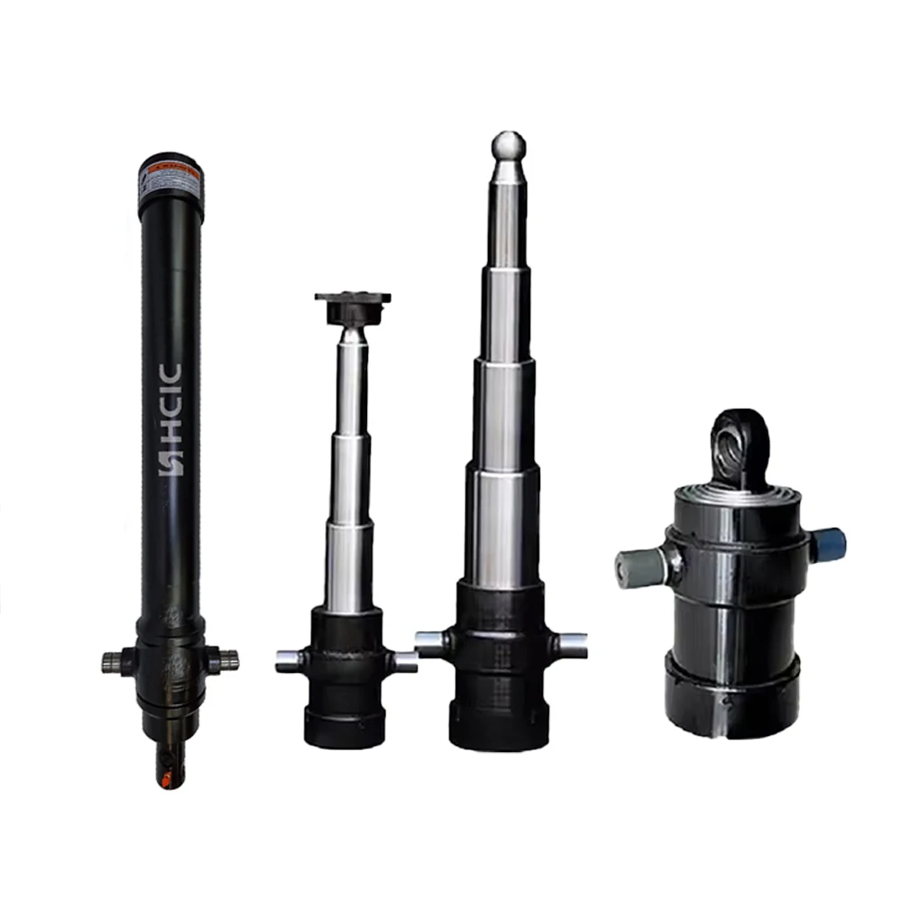Cylindre hydraulique à plusieurs étages pour petite remorque